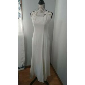1996 Nice Vintage 90's Y2K Formal Prom Party Dress Size 3/4 Cream Classic